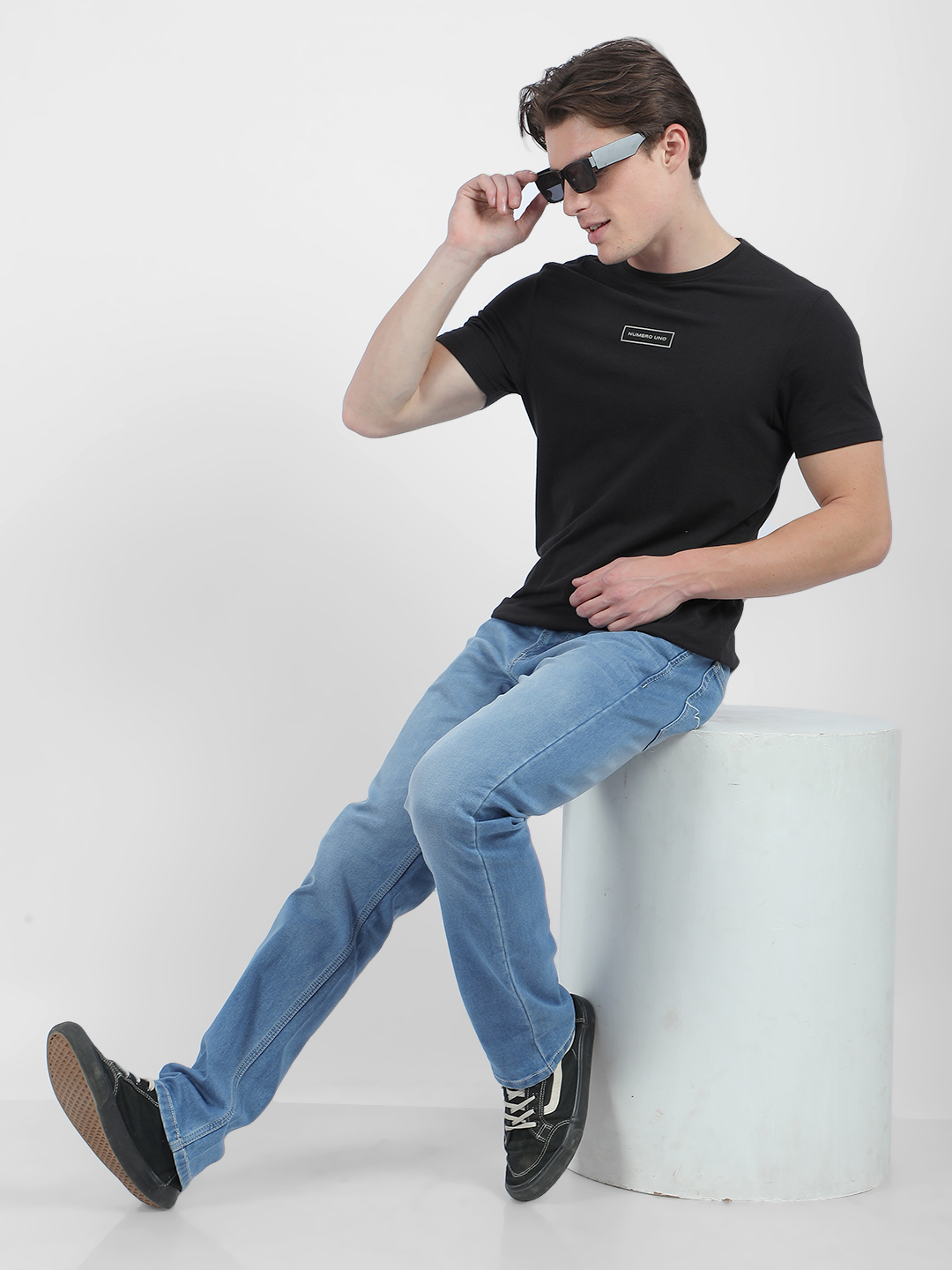 Numero Uno Men Faded Blue Jeans